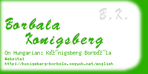 borbala konigsberg business card